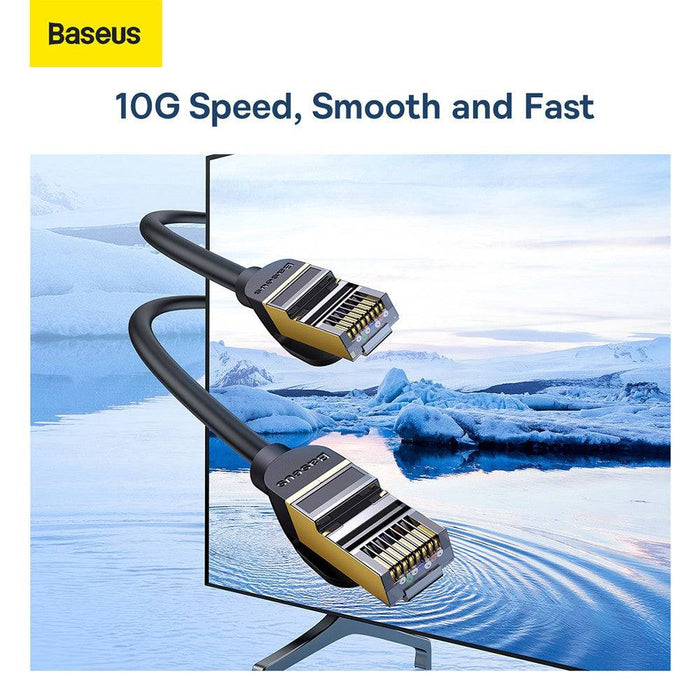 Baseus High Speed Seven Types of RJ45 10 Gigabit Network Cable 1M - Black - JPC MOBILE ACCESSORIES