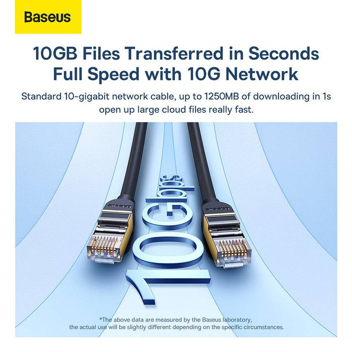 Baseus High Speed Seven Types of RJ45 10 Gigabit Network Cable 20M-Black - JPC MOBILE ACCESSORIES