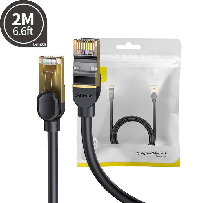 Baseus High Speed Seven Types of RJ45 10 Gigabit Network Cable 2M - Black - JPC MOBILE ACCESSORIES