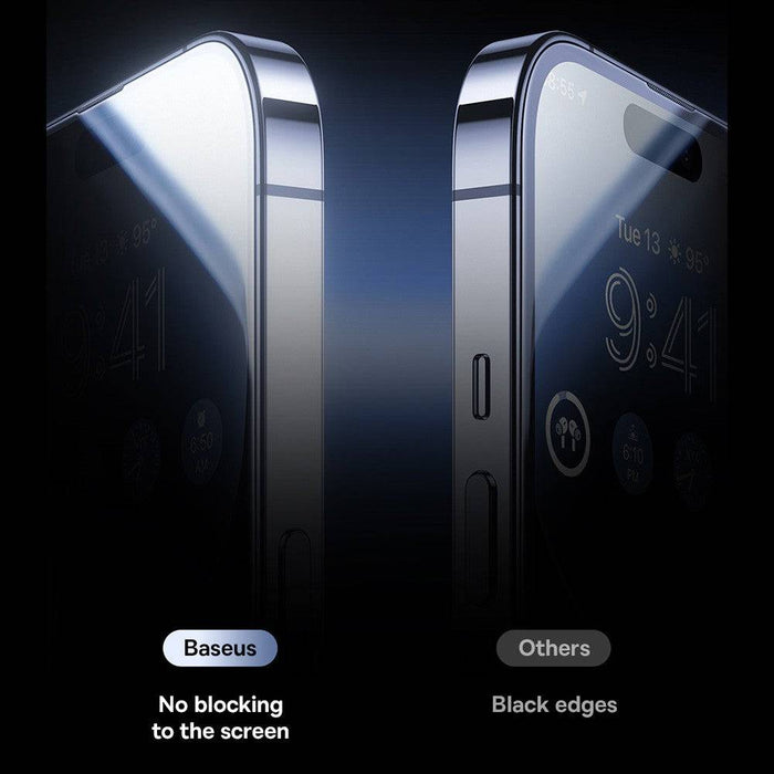 Baseus Diamond Series Full-Coverage Privacy Protection Tempered Glass Screen Protector for iPhone 15 Pro - JPC MOBILE ACCESSORIES