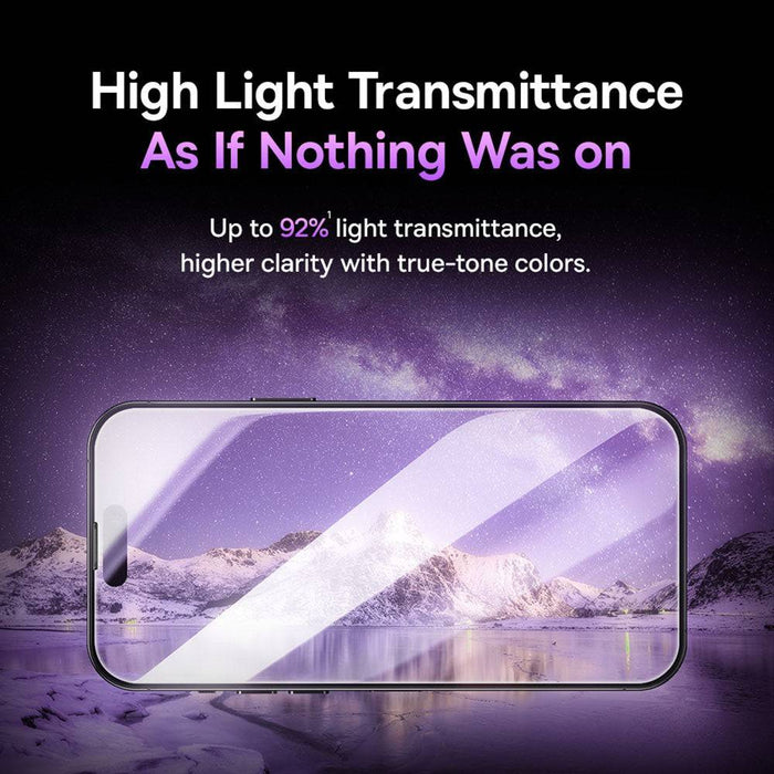 Baseus Sapphire Series HD Tempered Glass Screen Protector with Dust Filter for iPhone 14 Pro Max - JPC MOBILE ACCESSORIES