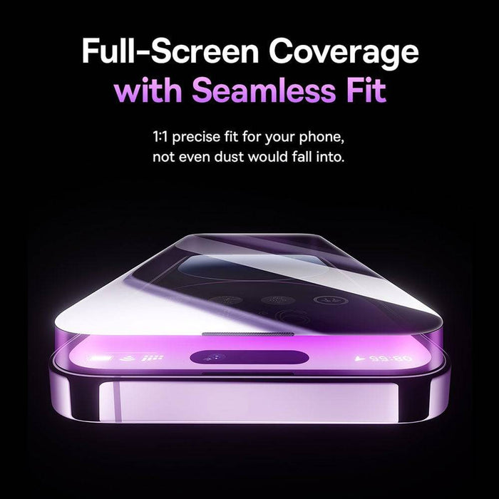 Baseus Sapphire Series Privacy Protection Tempered Glass Screen Protector (with Dust Filter) For iPhone 14 Pro - JPC MOBILE ACCESSORIES