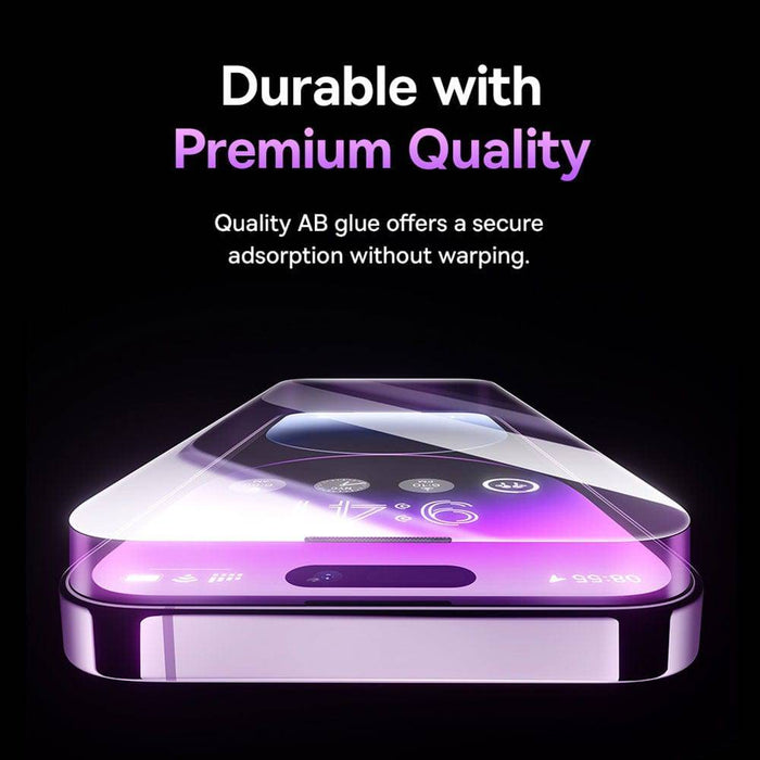 Baseus Sapphire Series HD Tempered-Glass Screen Protector (with Dust Filter) For iPhone 13 / 13 Pro / 14