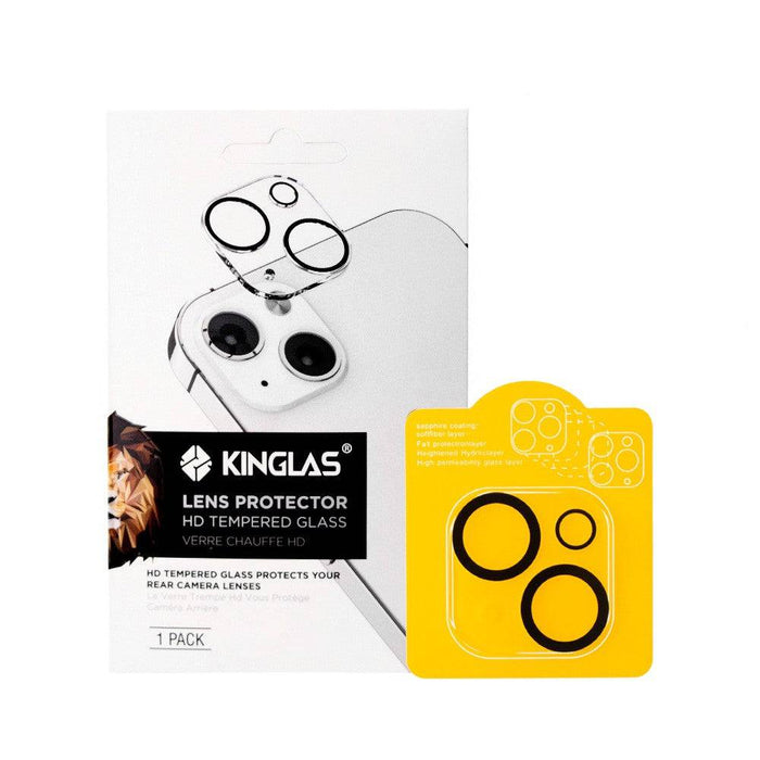 Kinglas Back Camera Lens HD Tempered Glass+Black Circle for iPhone 15 / 15 Plus