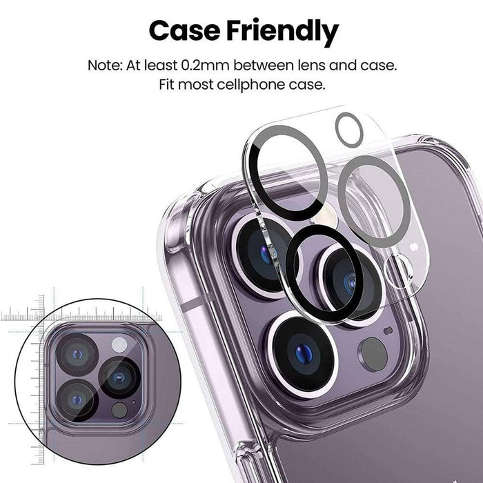 Kinglas Back Camera Lens HD Tempered Glass+Black Circle for iPhone 15 Pro / 15 Pro Max