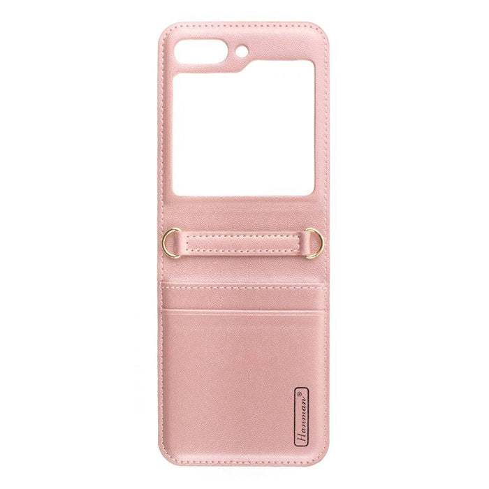 Hanman PU Flip Leather Wallet Cover Case for Samsung Galaxy Z Flip5 - JPC MOBILE ACCESSORIES