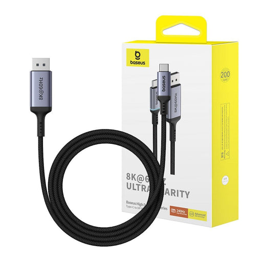 Front view of Baseus 8K USB-C to DisplayPort adapter cable	