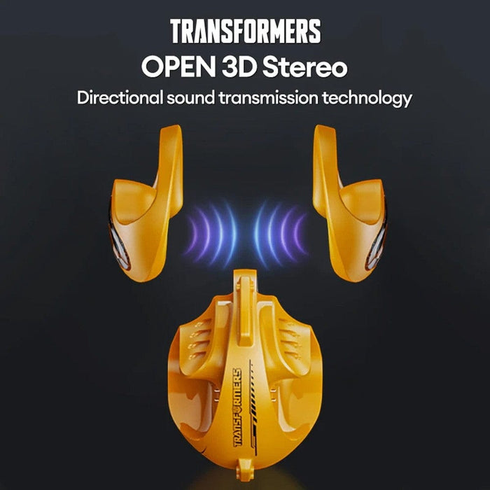 Transformers TF-T07 OWS Earbuds in black, offering long-lasting comfort and high-quality sound.
