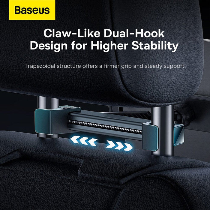 Baseus JoyRide Pro Backseat Car Mount Black | 4.7 - 12.3" Device Support | Dual - Hook Stability - JPC MOBILE ACCESSORIES