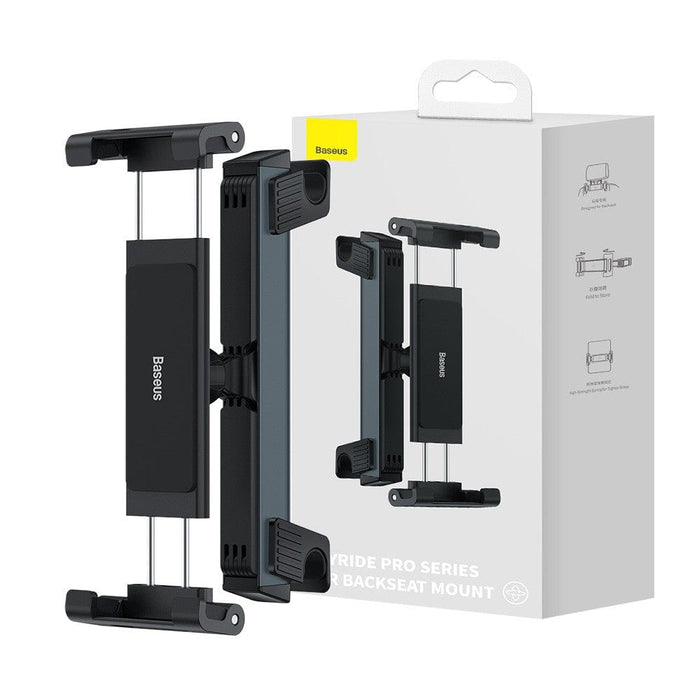 Baseus JoyRide Pro Backseat Car Mount Black | 4.7 - 12.3" Device Support | Dual - Hook Stability - JPC MOBILE ACCESSORIES