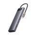 Baseus Metal Gleam Series 12 - in - 1 Multifunctional Type - C HUB Docking Station (Type - C to HDMI*1+USB3.1*2+USB3.0*2+Type - C3.1*1+PD*1+RJ45*1+SD/TF*1+DP*1+3.5mm*1) - Gray - JPC MOBILE ACCESSORIES