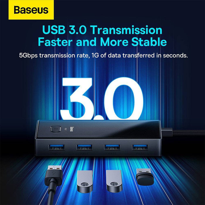Baseus PioneerJoy 4 - Port Type - C HUB Adapter (Type - C to USB3.0*4) - JPC MOBILE ACCESSORIES