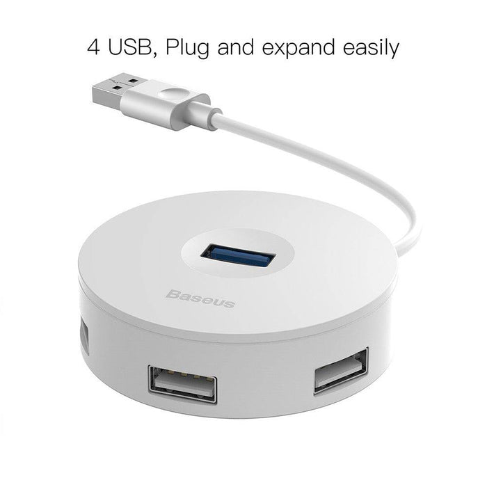 Baseus Round Box HUB Adapter (USB3.0 to USB3.0 x 1 + USB2.0 x 3) 10cm - JPC MOBILE ACCESSORIES