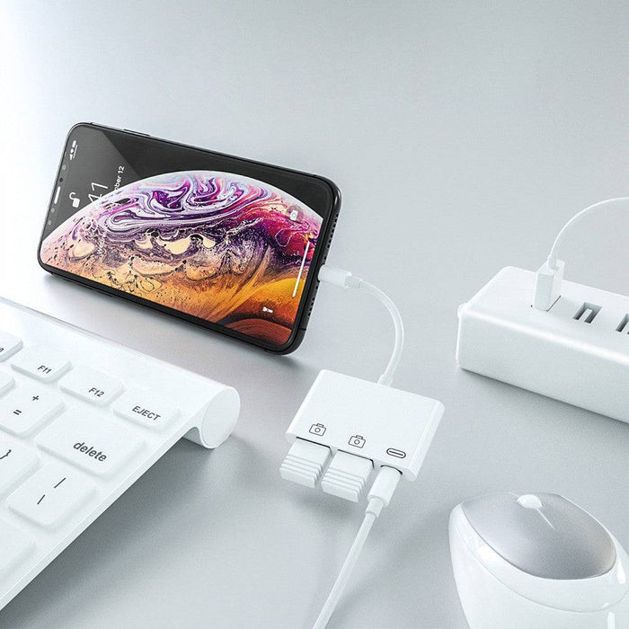USB Male to 2 USB and Type C OGT Cable Adapter for apple iPhone iPad - JPC MOBILE ACCESSORIES