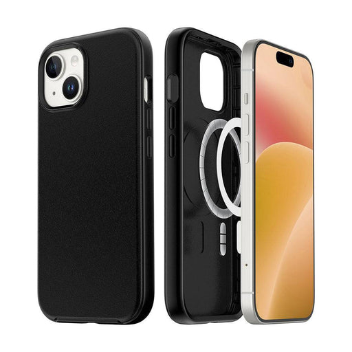 Hybrid Shockproof MagSafe Case iPhone 14 Plus 15 Plus Magnetic Ring Clear Black PC TPE Cover Hybrid Case JPC MOBILE