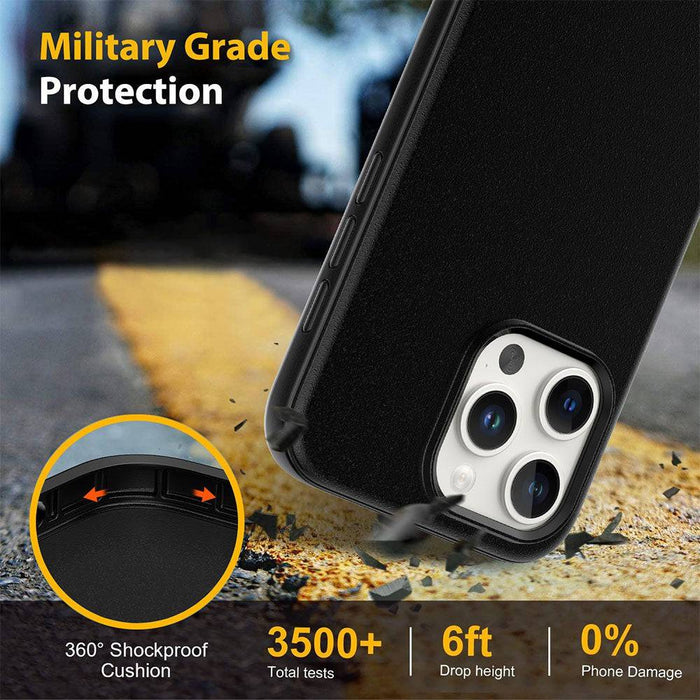 Hybrid Beatles Shockproof Case Cover with Magnetic Ring for iPhone 15 Pro