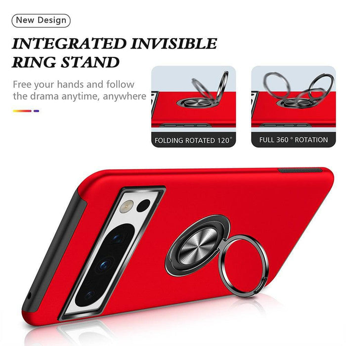 Magnetic Ring Holder Shockproof Cover Case for Google Pixel 8 Pro