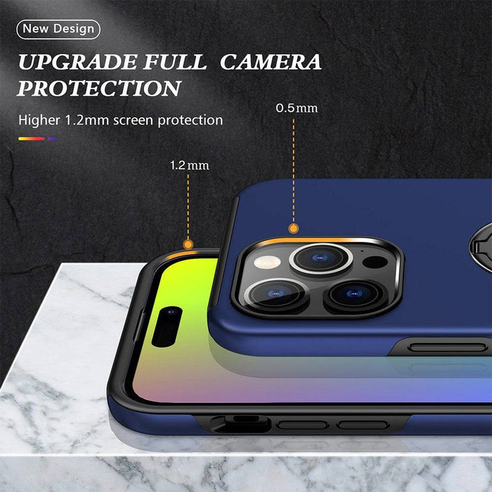 Magnetic Ring Holder Shockproof Cover Case for iPhone 15