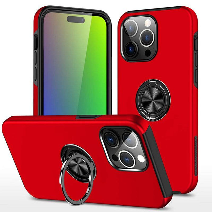 Magnetic Ring Holder Shockproof Cover Case for iPhone 15