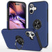 iPhone 16 magnetic ring holder Shockproof case with TPU + PC materials for durability