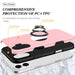 iPhone 16 Magnetic ring holder shockproof case with anti-shock design