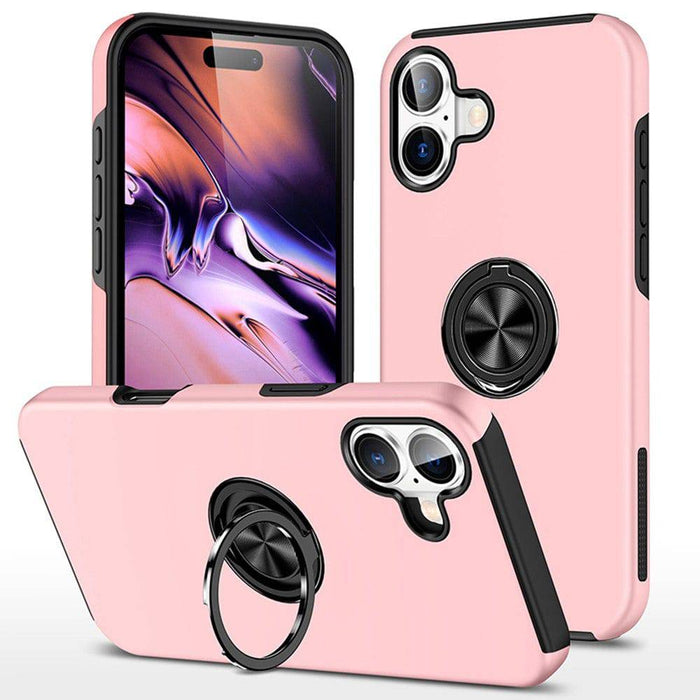 Magnetic Ring Holder Shockproof Cover Case for iPhone 16 Plus