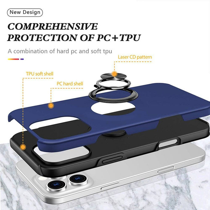 Magnetic Ring Holder Shockproof Cover Case for iPhone 16 Pro