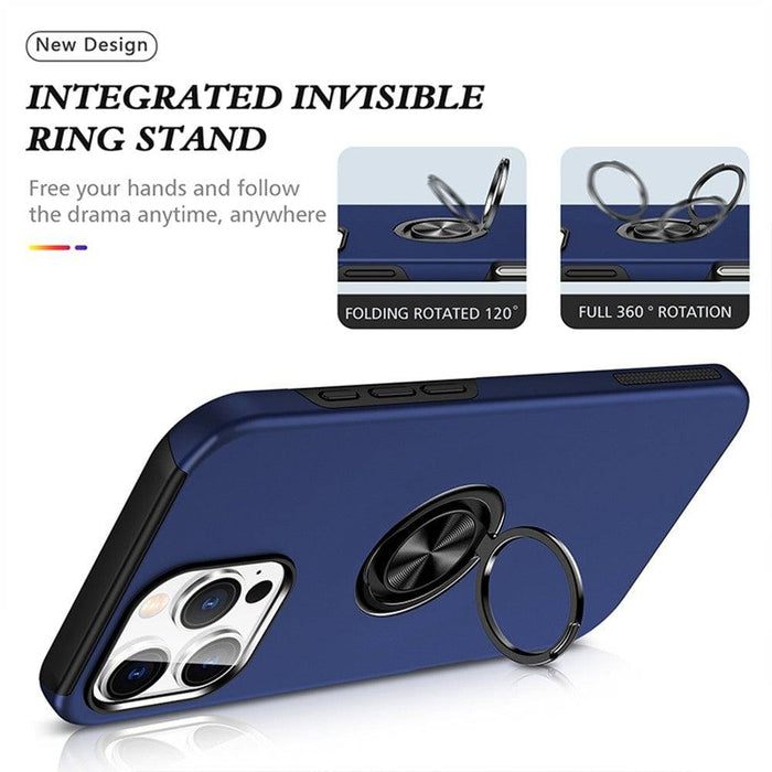 Magnetic Ring Holder Shockproof Cover Case for iPhone 16 Pro