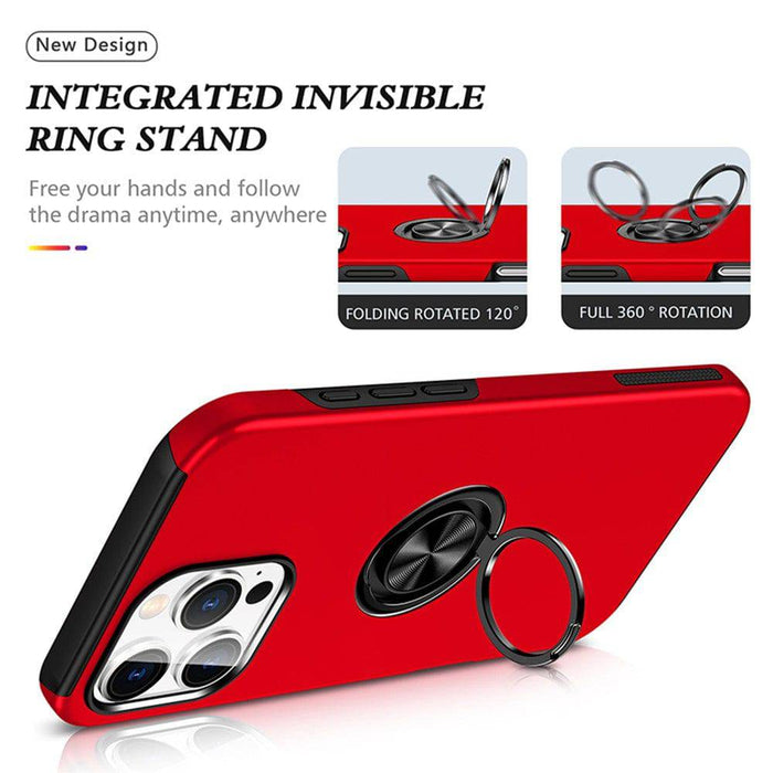 Magnetic Ring Holder Shockproof Cover Case for iPhone 16 Pro Max