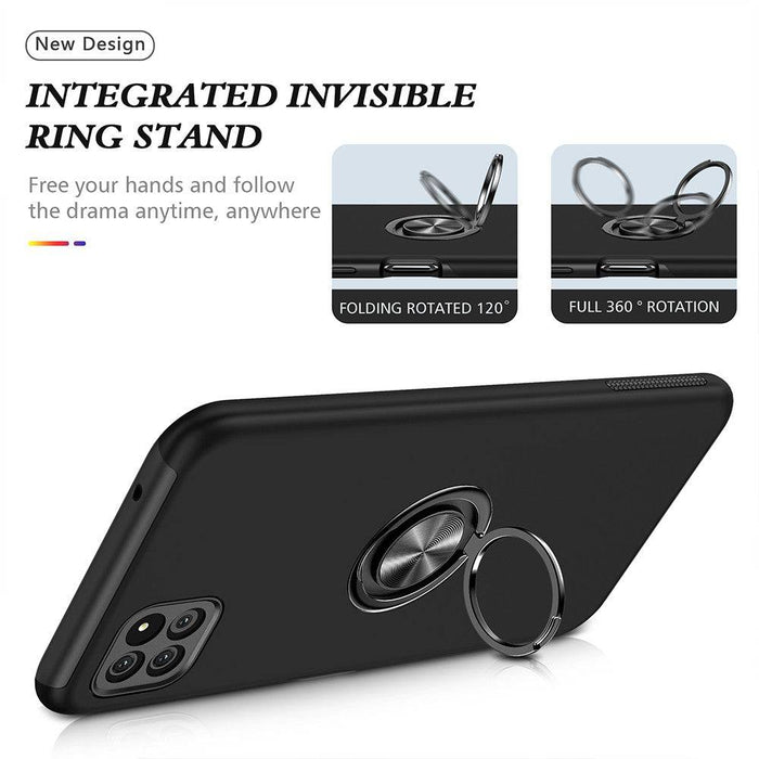 Magnetic Ring Holder Shockproof Cover Case for Samsung Galaxy A22 5G - JPC MOBILE ACCESSORIES