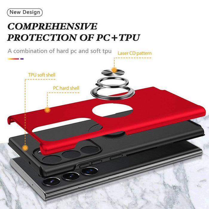 Magnetic Ring Holder Shockproof Cover Case for Samsung Galaxy S24 Ultra - JPC MOBILE ACCESSORIES