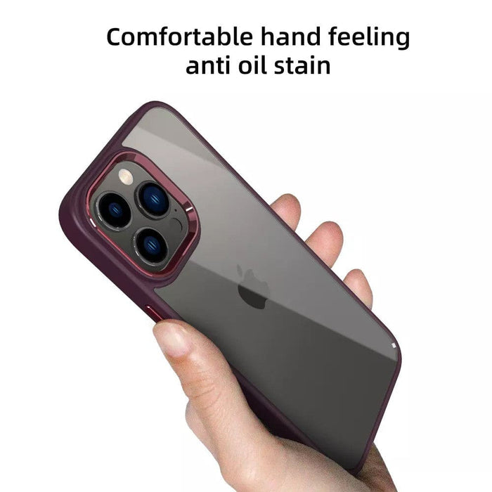 Metal Camera Lens Transparent Protection Shockproof Case for iPhone 14