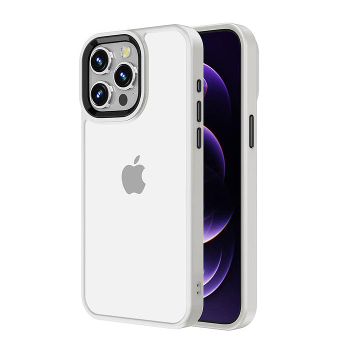 Metal Camera Lens Transparent Protection Shockproof Case for iPhone 15