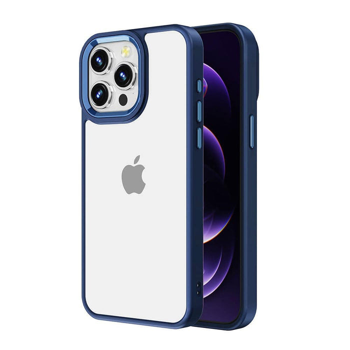 Metal Camera Lens Transparent Protection Shockproof Case for iPhone 15