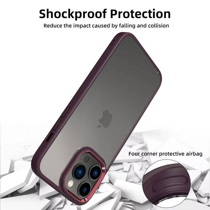 Metal Camera Lens Transparent Protection Shockproof Case for iPhone 15