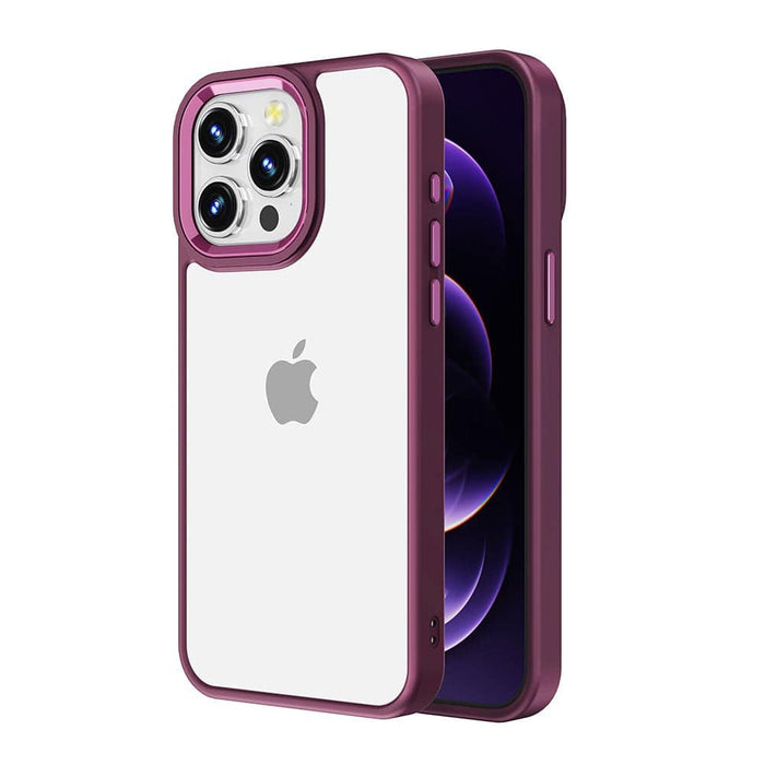 Metal Camera Lens Transparent Protection Shockproof Case for iPhone 15 Plus