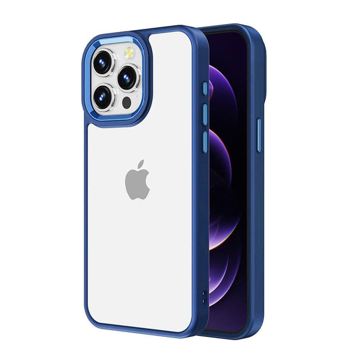 Metal Camera Lens Transparent Protection Shockproof Case for iPhone 15 Pro