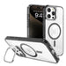 Clear, transparent REDEFINE Lens Flip Stand Case showing protection for iPhone 16 Pro Max