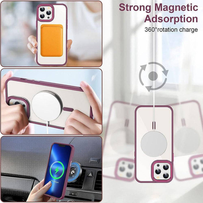 Redefine Metal Camera Lens Magnetic Transparent Magsafe Case for iPhone 15