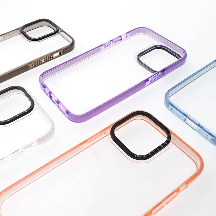 Transparent Candy Color Frame Shockproof Cover Case for iPhone 14