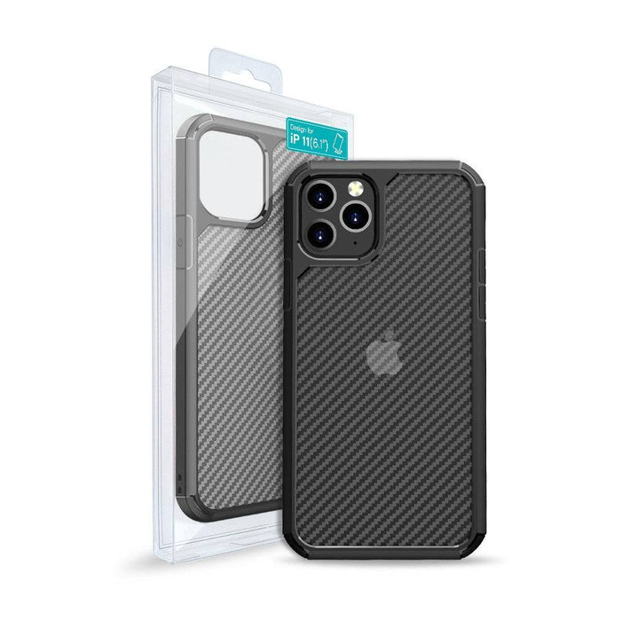 Carbon Fiber Hard Shield Case Cover for iPhone 11 (6.1'') | Rugged & Stylish Protection - JPC MOBILE ACCESSORIES