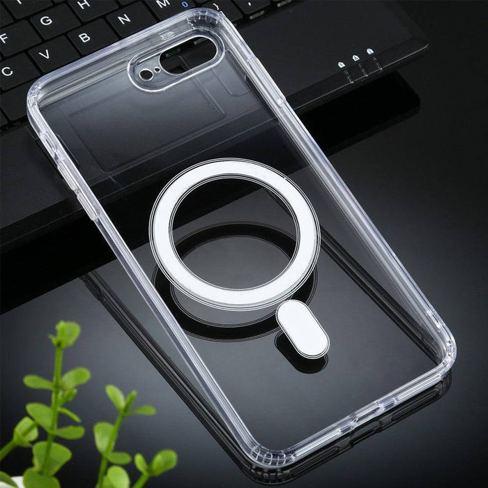 Clear Hybrid Case Cover with Magnetic Ring for iPhone 7 Plus / 8 Plus - JPC MOBILE ACCESSORIES