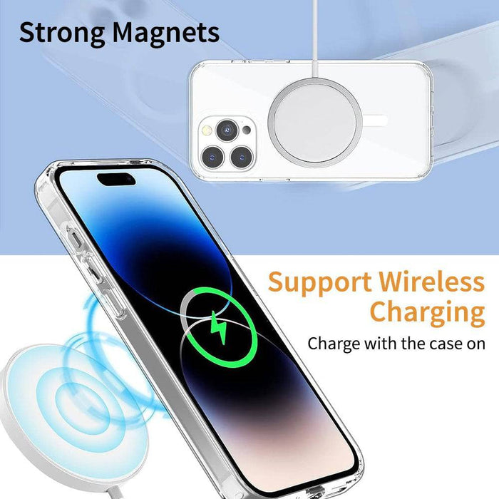 High Quality Acrylic + TPU Hybrid Transparent Magsafe Case for iPhone 15