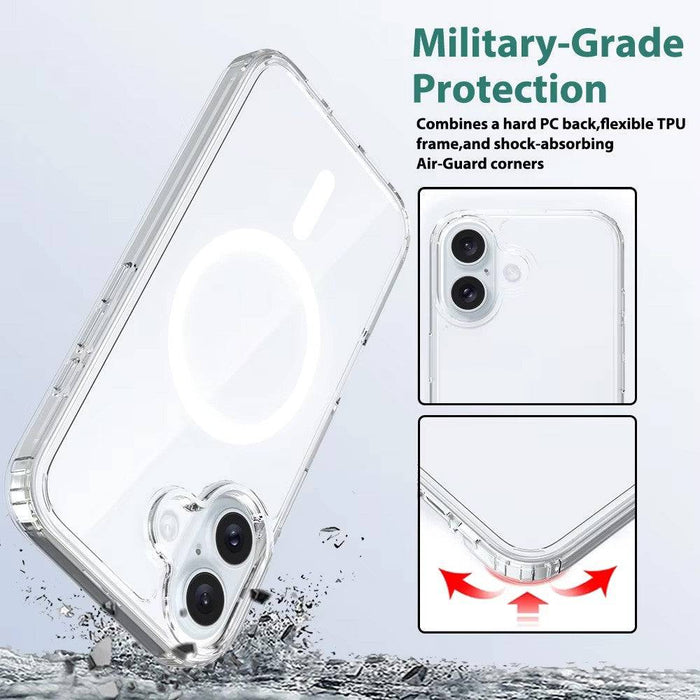 High Quality Acrylic + TPU Hybrid Transparent Magsafe Case for iPhone 16