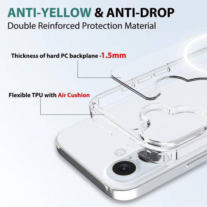 High Quality Acrylic + TPU Hybrid Transparent Magsafe Case for iPhone 16