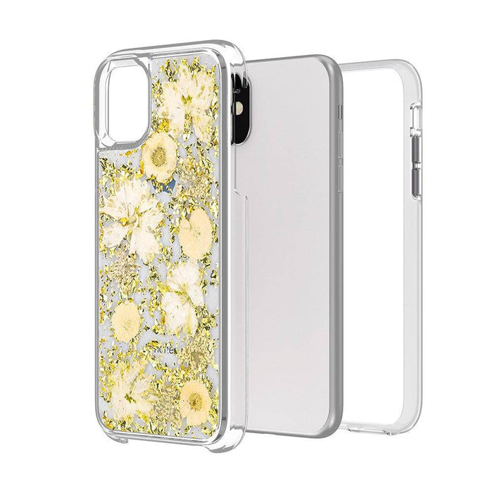 Dried Flower Bling Gold Foil Clear Case Cover for iPhone 11 (6.1'')