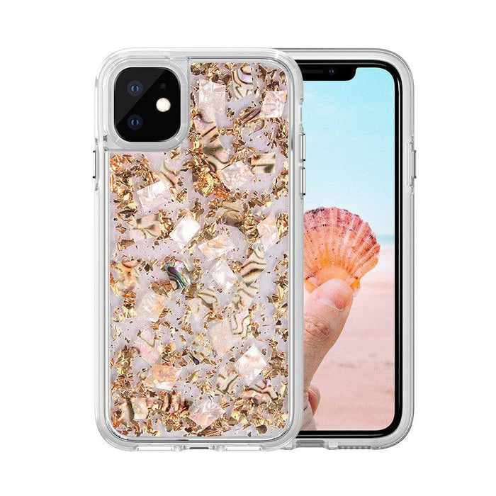 Dried Flower Bling Gold Foil Clear Case Cover for iPhone 11 (6.1'')