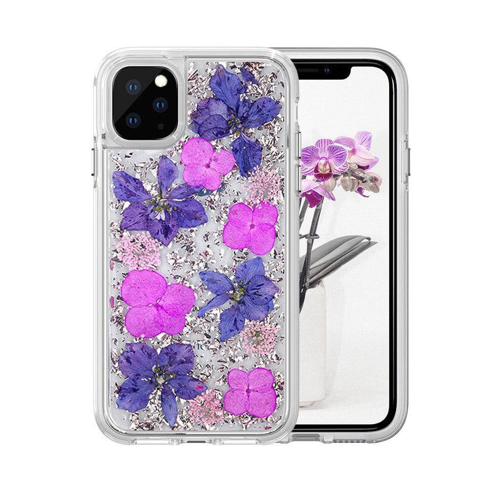 Dried Flower Bling Gold Foil Clear Case Cover for iPhone 11 Pro (5.8'')