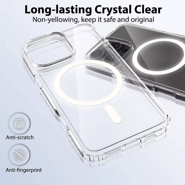 High Quality Acrylic + TPU Hybrid Transparent Magsafe Case for iPhone 16 Pro