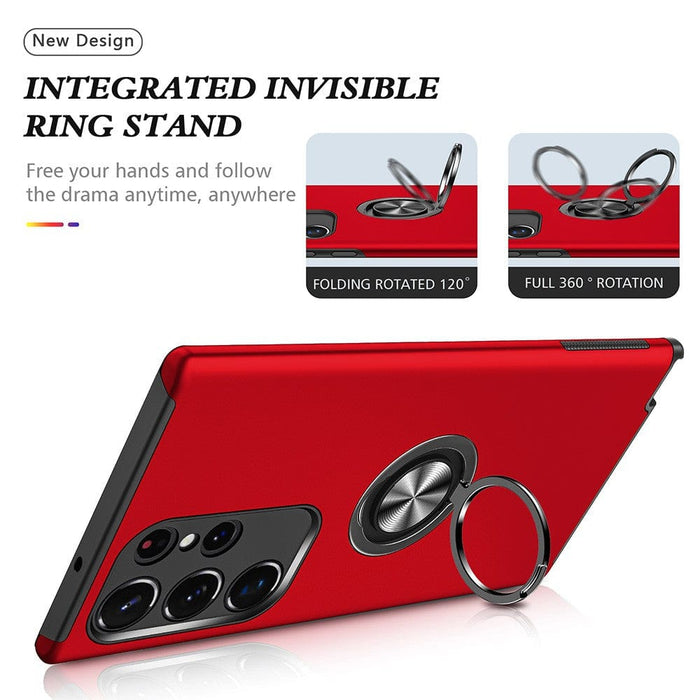 Magnetic Ring Holder Shockproof Cover Case for Samsung Galaxy S25 Ultra | Full Protection & Magnetic Stand - JPC MOBILE ACCESSORIES